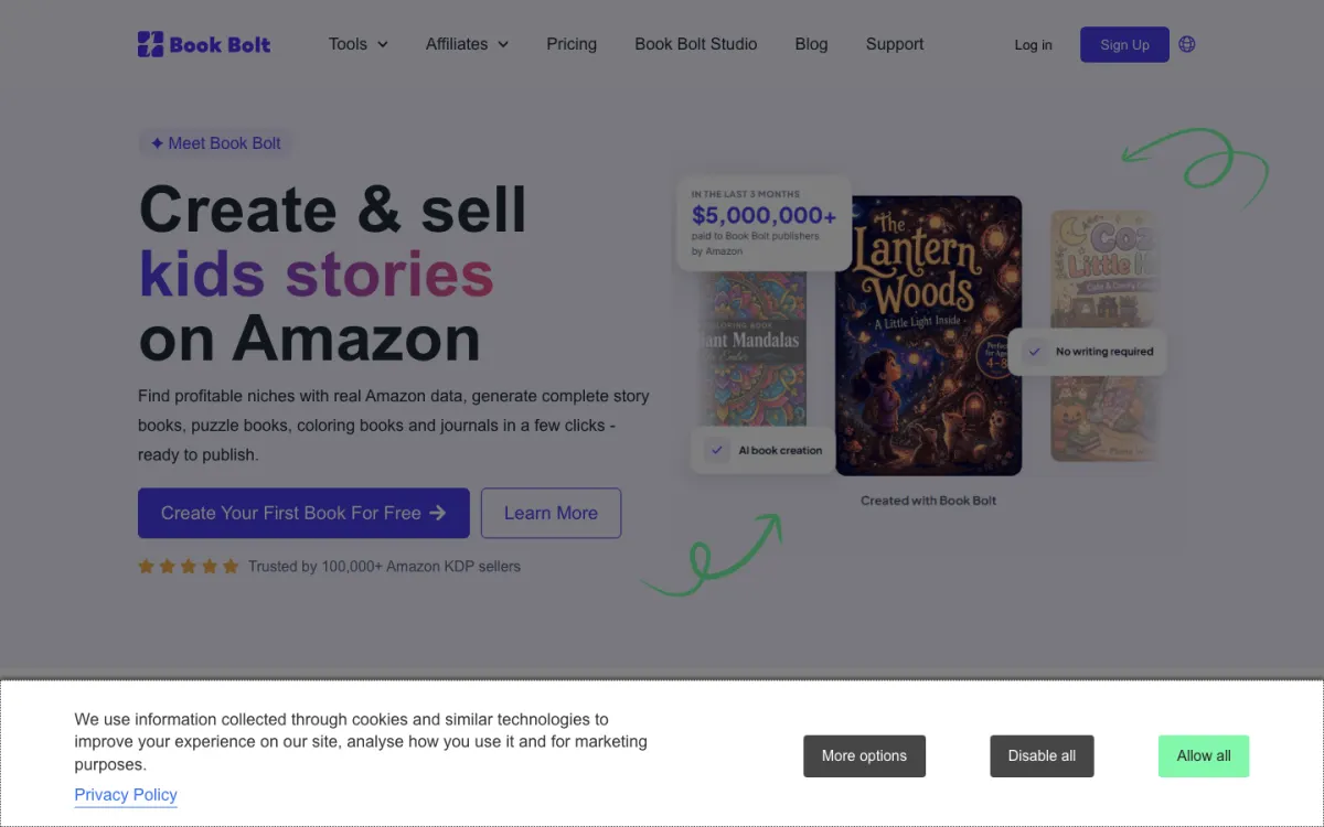 Book Bolt homepage, 6 October 2026