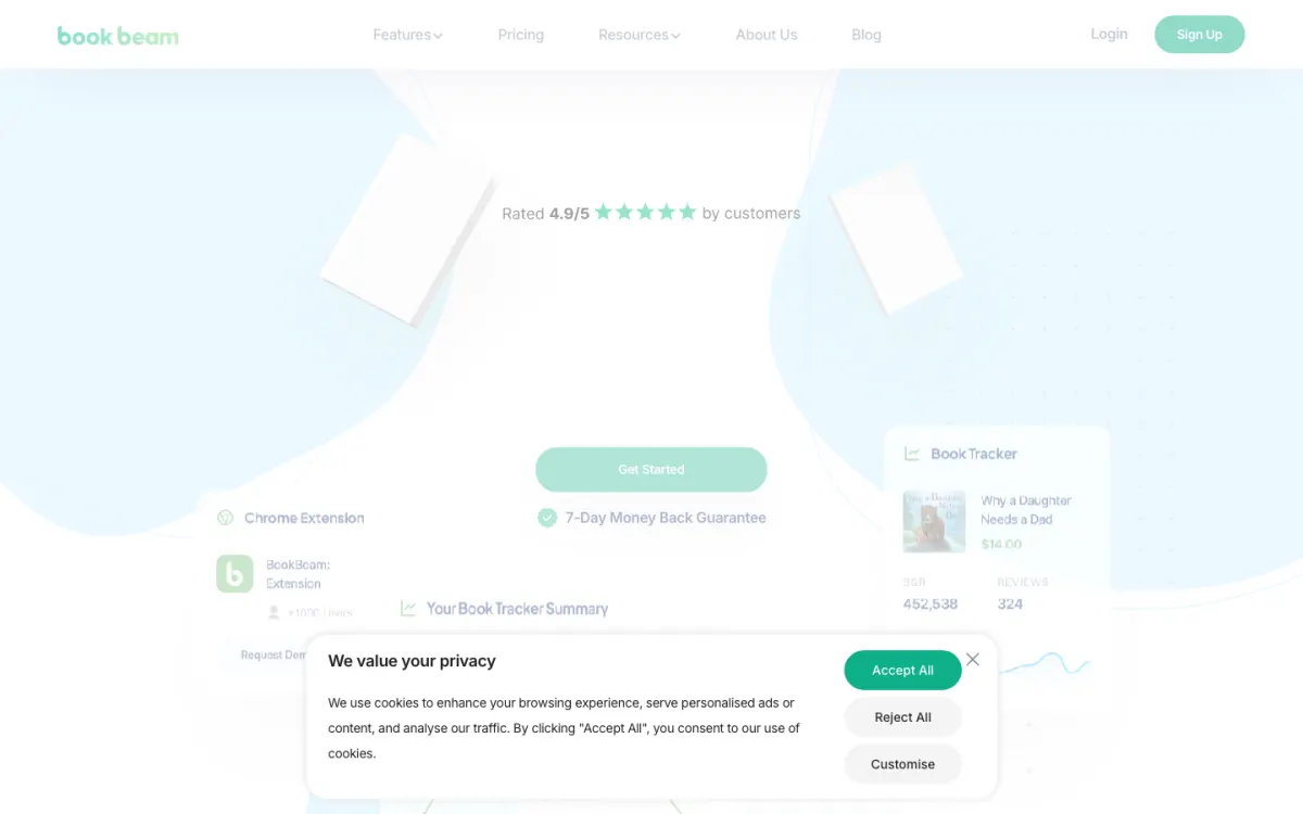 BookBeam homepage, 6 October 2026