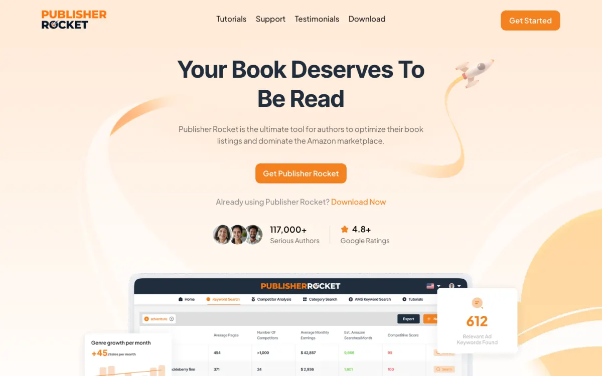Publisher Rocket homepage, 6 October 2026